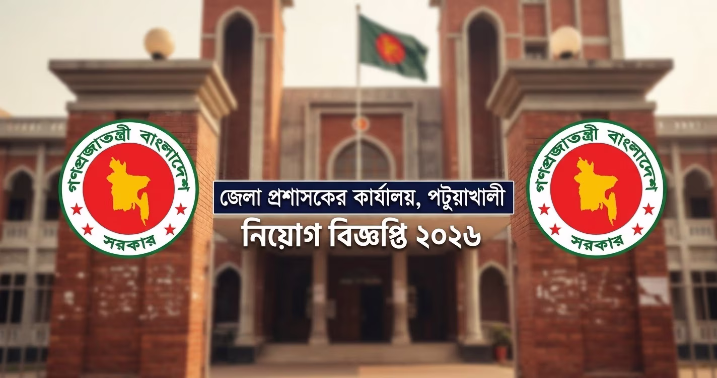 জেলা প্রশাসকের কার্যালয়, পটুয়াখালী নিয়োগ বিজ্ঞপ্তি ২০২৬ – ৯টি পদ